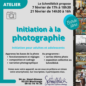 INITIATION A LA PHOTOGRAPHIE