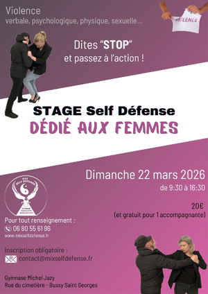 Stage de self défense dédié aux femmes.