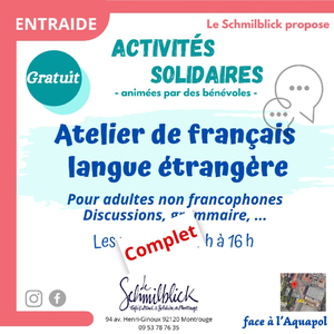 ATELIER FRANCAIS LANGUE ETRANGERE (FLE)
