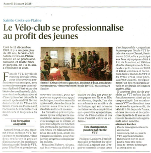 Un encadrement professionnel au VCSCP, une nouvelle étape pour l'école de vélo